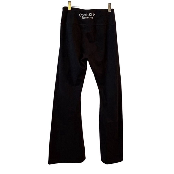 Calvin Klein Women's Black Stretch Flared Track Pants Size L Activewear - Picture 6 of 8